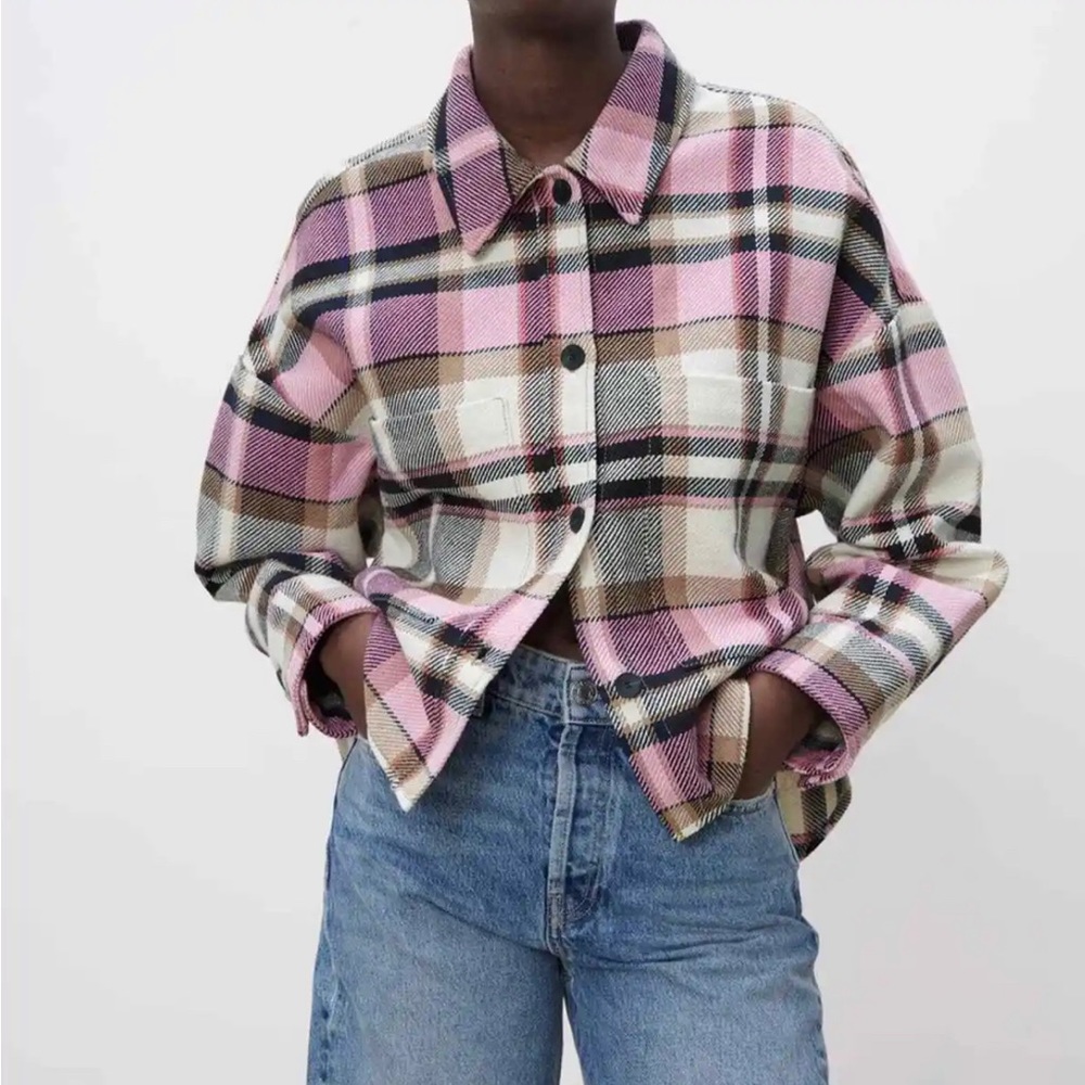 Zara plaid topper